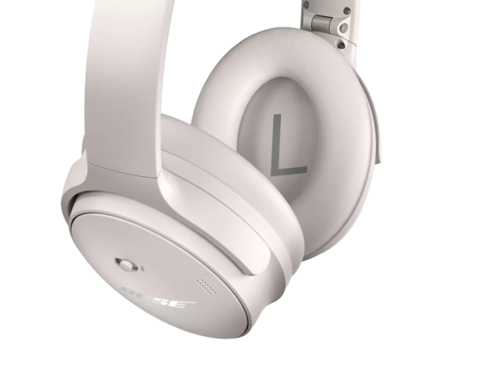 Bose QuietComfort Headphones Smoke White Closeup