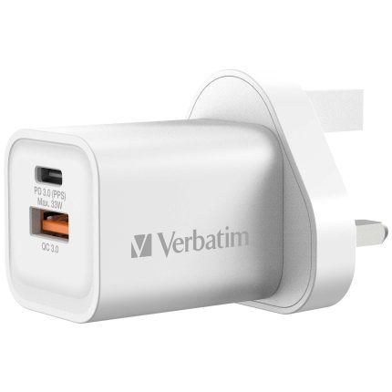 Verbatim 2 Port 33W PD & QC 3.0 GaN Charger